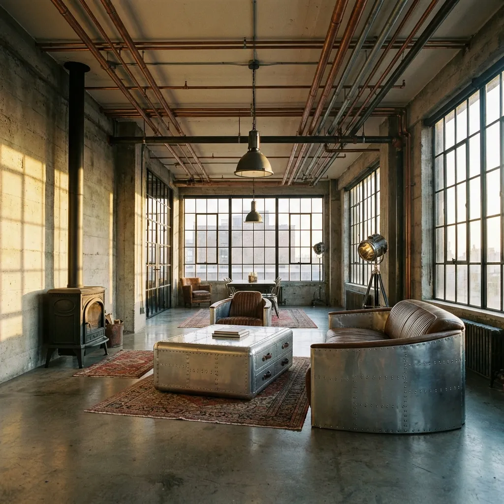 Industrial interior design style