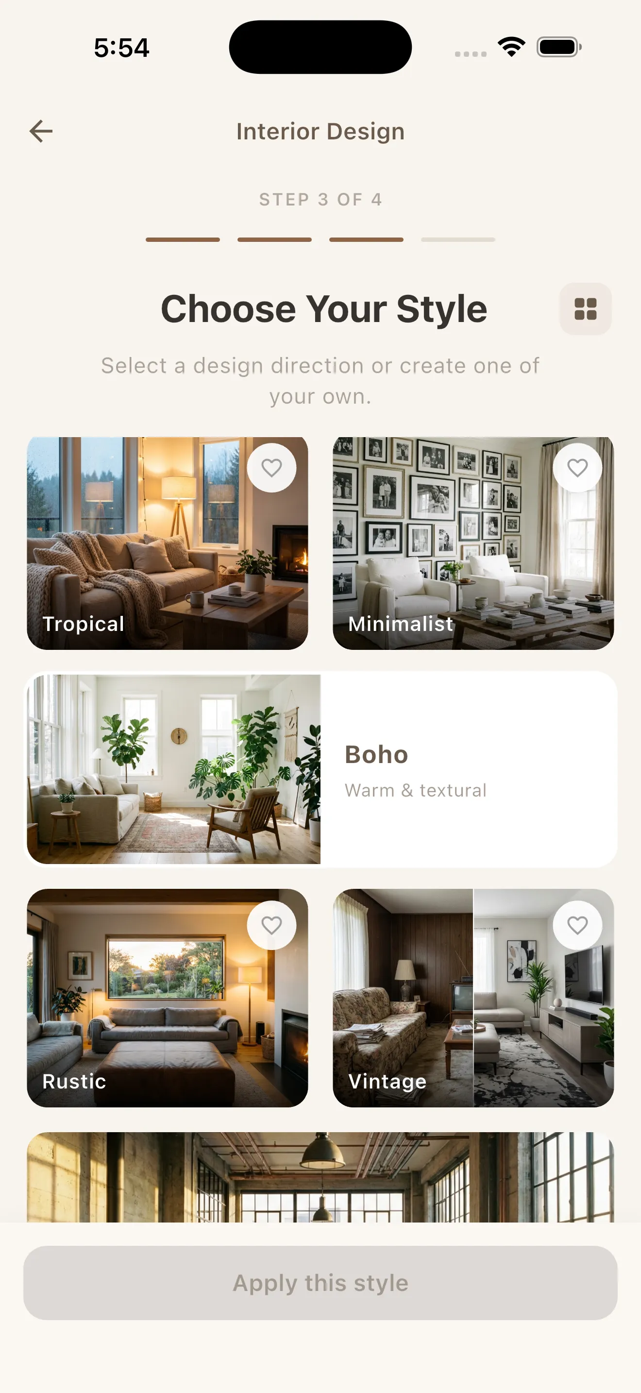 Pick a style & palette — Archify